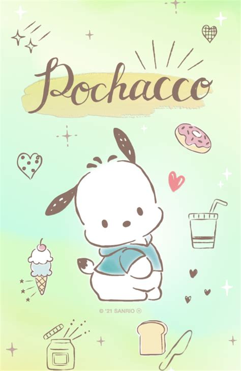 Pochacco: Watercolors – LINE theme | LINE STORE in 2023 | Cute cartoon ...