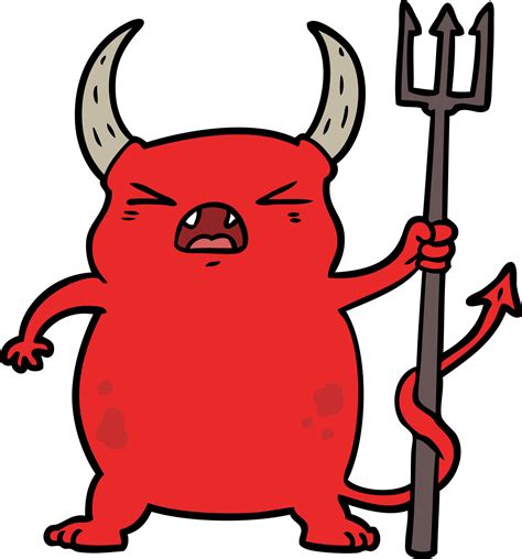 cartoon angry little devil 12549010 Vector Art at Vecteezy