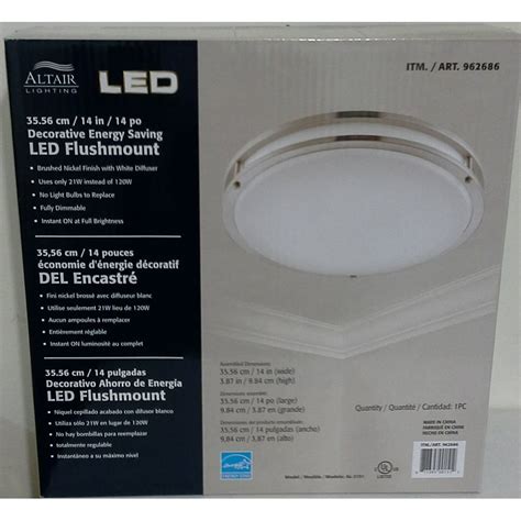 Altair Lighting LED 14-Inch Flush mount Decorative Light Fixture, 21W ...