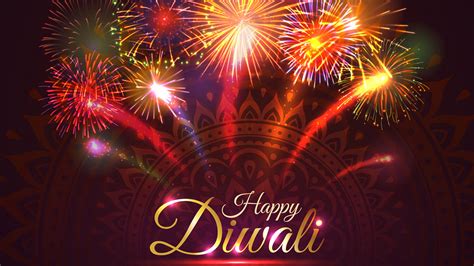 Happy Diwal Colorful Bursting Crackers Background HD Diwali Wallpapers | HD Wallpapers | ID #92503