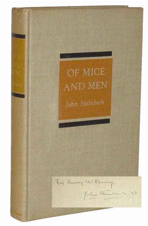 Of Mice and Men by John Steinbeck - Signed First Edition - 1937 - from ...