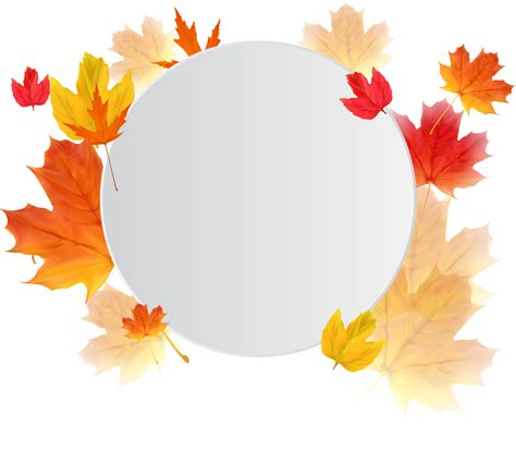 Autumn Frame with Falling Leaves 11016162 PNG