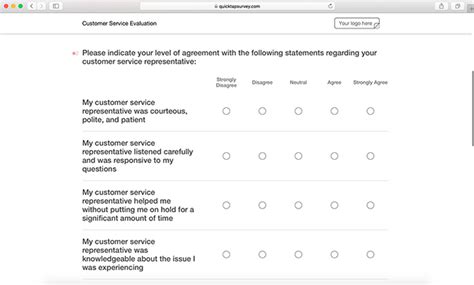 Customer Evaluation Survey Template | QuickTapSurvey