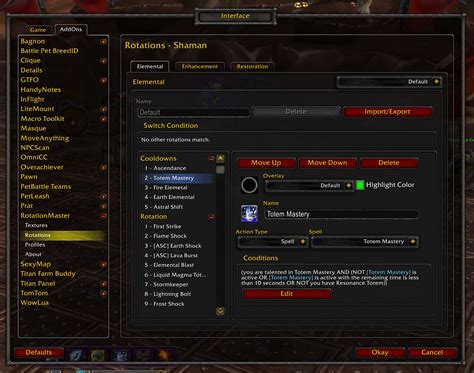 Rotation Master - Screenshots - World of Warcraft Addons - CurseForge