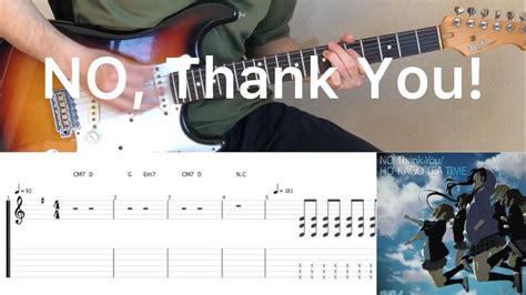 K-ON! - NO, Thank You! (guitar cover with tabs & chords) - YouTube