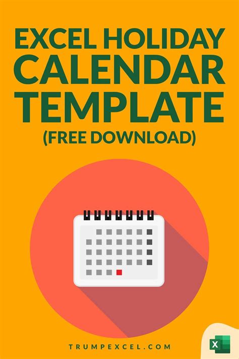 Excel Holiday Calendar Template 2021 and Beyond (FREE Download) in 2021 | Excel for beginners ...