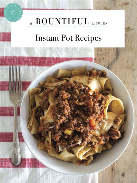 Instant Pot Cookbook | A Bountiful Kitchen