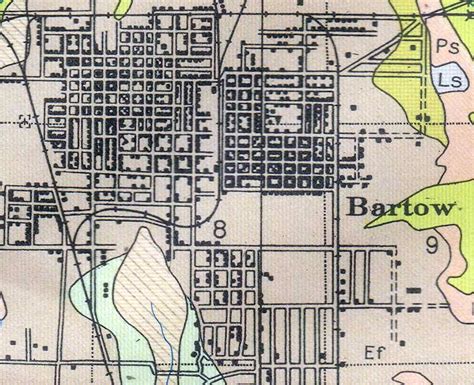 Map of Bartow, 1927, Florida