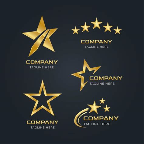 Golden Star Logo 1545942 Vector Art at Vecteezy