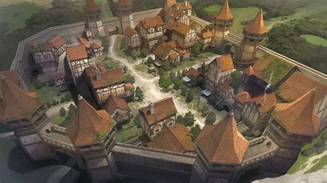 small town by artcobain | Fantasy town, Fantasy towns, Fantasy village