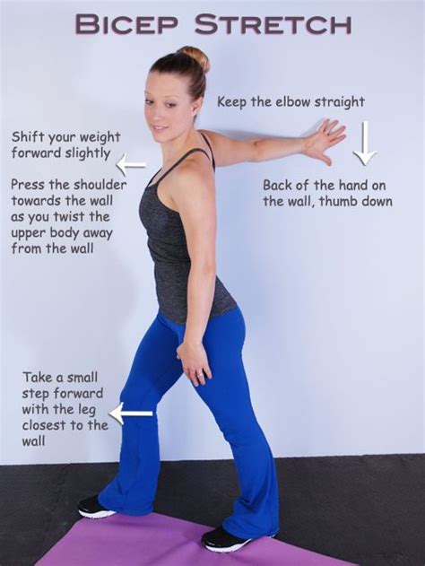 Bicep Stretch | Bicep and tricep workout, Bicep tendonitis exercises, Biceps