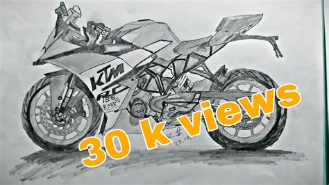 Ktm Bike Drawing - canvas-canvaskle