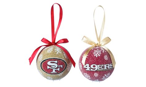 Clearance: NFL LED Christmas Ornaments (6-Pack) | Groupon