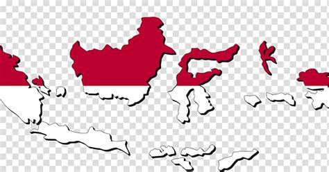 Flag Map Of Indonesia