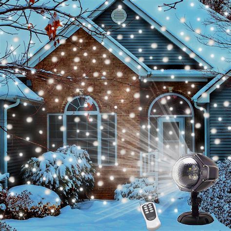 Snow Falling Light Halloween Decorations Indoor Outdoor Christmas Light ...