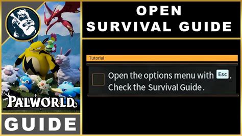 Palworld Open the Options Menu with ESC Check the Survival Guide | Tutorial Guide - YouTube