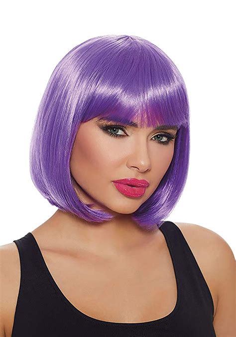 Purple Short Bob Wig for Women