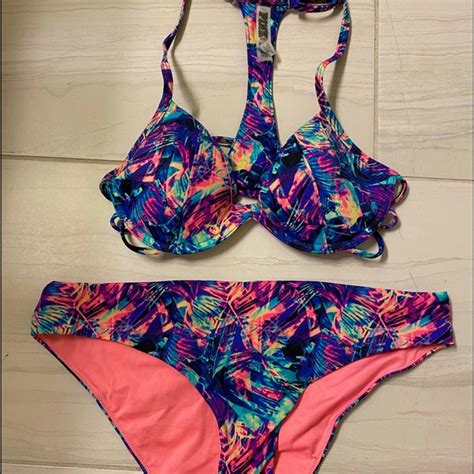 PINK Victoria's Secret | Swim | Vs Pink Multi Colored Bathing Suit Top | Poshmark