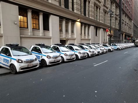 NYPD traffic smart car unit fleet : oddlysatisfying