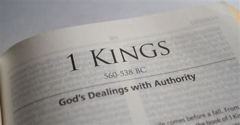 1 Kings - Bible Book Chapters and Summary - New International Version