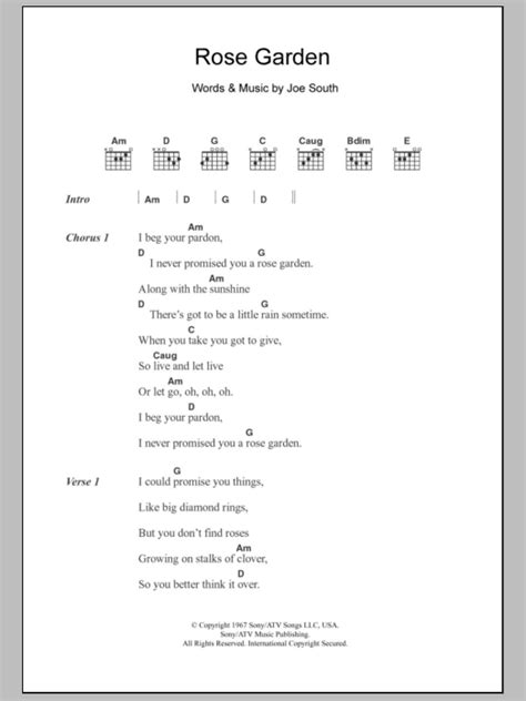 Rose Garden by Lynn Anderson - Guitar Chords/Lyrics - Guitar Instructor