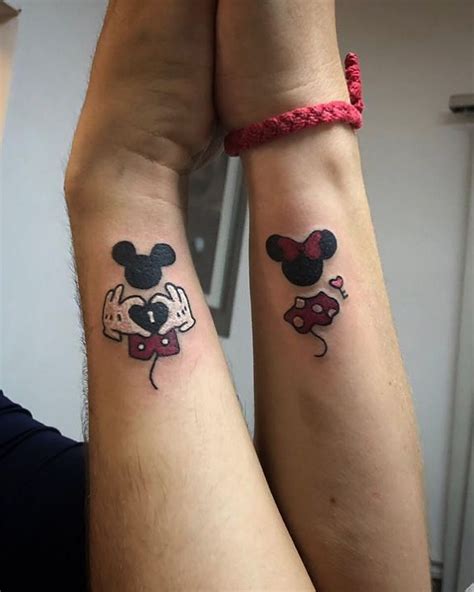 mickey mouse and minnie mouse couple tattoos - thesomedayteacher