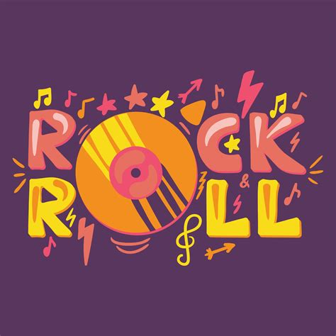 Rock N Roll cartoon poster template 1933462 Vector Art at Vecteezy