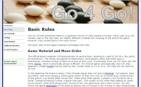 Excerpt of page on basic game rules for the game of “Go” | Download ...