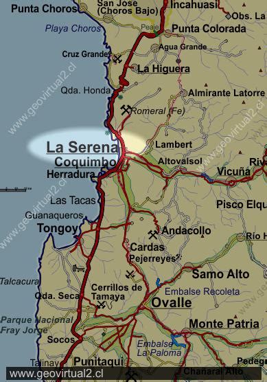 La Serena en la Región de Coquimbo, Chile