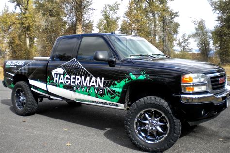 Hagerman Roofing Pickup Truck Wrap · SCS Wraps