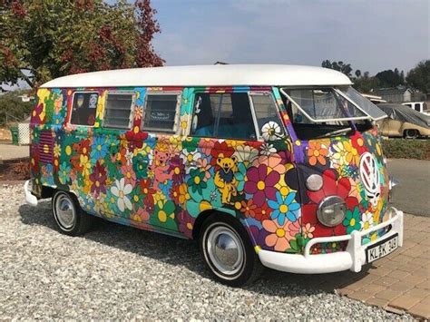 1963 VW Real German Camper Grateful Dead Hippie Bus Hand Painted ...