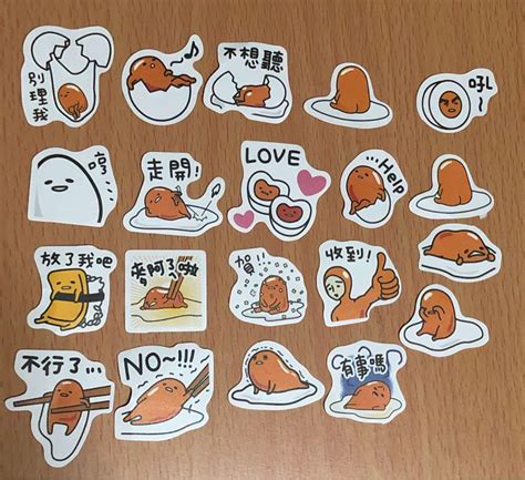 Gudetama Stickers - Tiny, Hobbies & Toys, Stationery & Craft ...