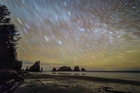 Night Sky at Point of the Arches, Olympic National Park - Andy Porter ...