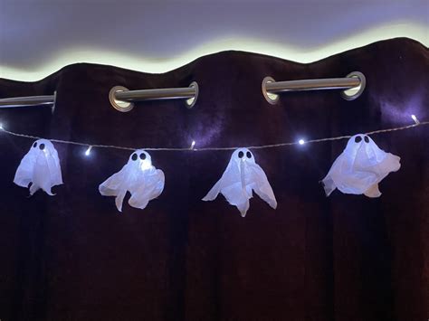 DIY Halloween Ghost Lights | Blissful Domestication