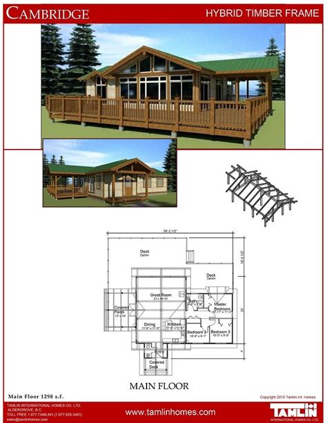 Plans Below 2500 Sq.Ft. ⋆ Tamlin Homes | Timber Frame Home Packages | Timber frame homes, House ...