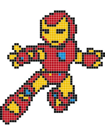 Iron Man Minecraft Pixel Art