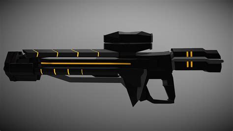 SciFi Rifle (low-poly) - Download Free 3D model by Wawann [e20931a] - Sketchfab