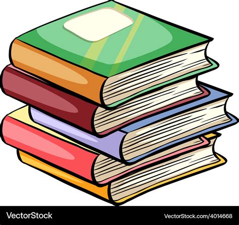 A pile of books Royalty Free Vector Image - VectorStock