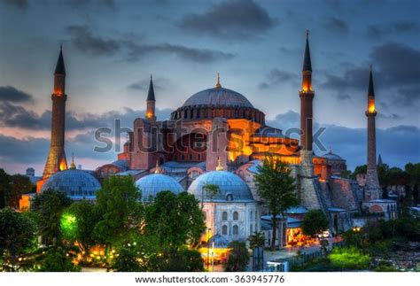 Hagia Sophia On Sunset Istanbul Stock Photo (Edit Now) 363945776