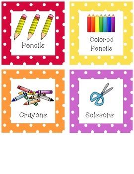 Writing Center/Supply Labels by Heather Poole | Teachers Pay Teachers