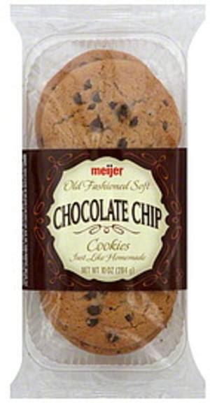 Meijer Chocolate Chip Cookies - 10 oz, Nutrition Information | Innit