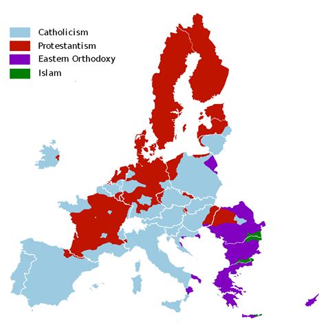 Religious map of Europe in 2021. (Non-religion not included.) : r ...