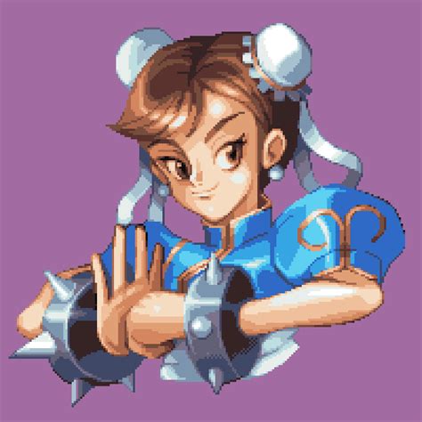 Pixel Art Portrait - Chun-Li by AlbertoV on DeviantArt