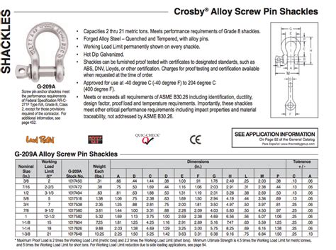 Crosby® G-209A Screw Pin Anchor Shackles Alloy – Baremotion