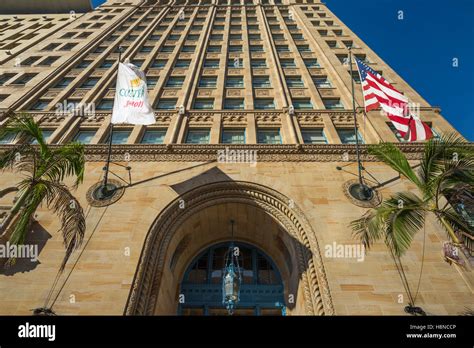 Courtyard San Diego Downtown building, Gaslamp District, San Diego, California, USA Stock Photo ...