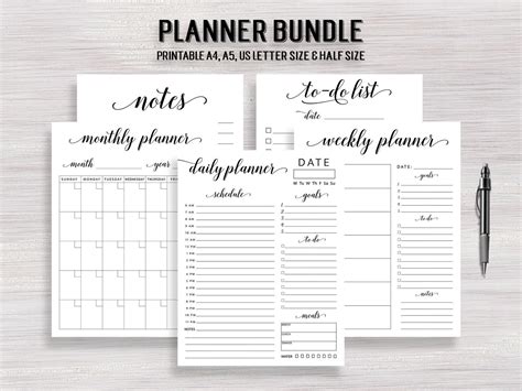 Printable Planner Inserts | Francesco Printable