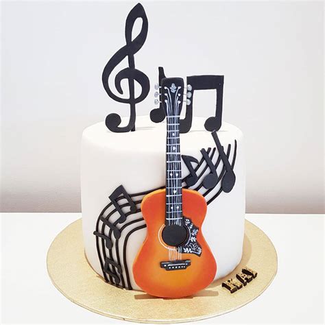 Buy Guitar Fondant Theme Fondant Cake Online - Order Now