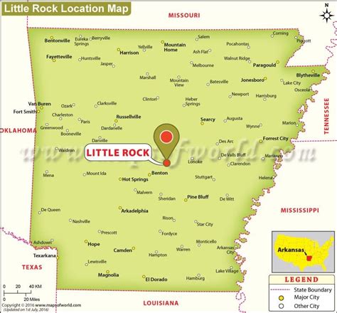 Where is Little Rock Located in Arkansas, USA