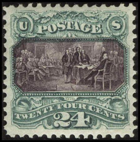 24c Declaration of Independence, Re-Issue (130) | Rare stamps, Stamp ...