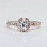 Fabulous Rose Gold Halo Diamond Engagement